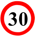 Municipal Limits Speed Limit-30 KMPH Truck/Bus