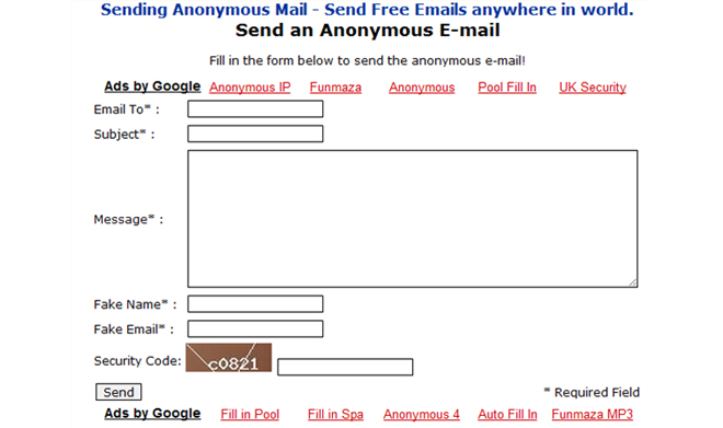 Sending Anonymous Email